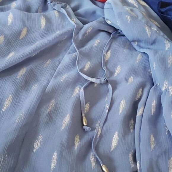 Jennifer lopez metallic BoHo‎ style Blouse - Picture 4 of 5